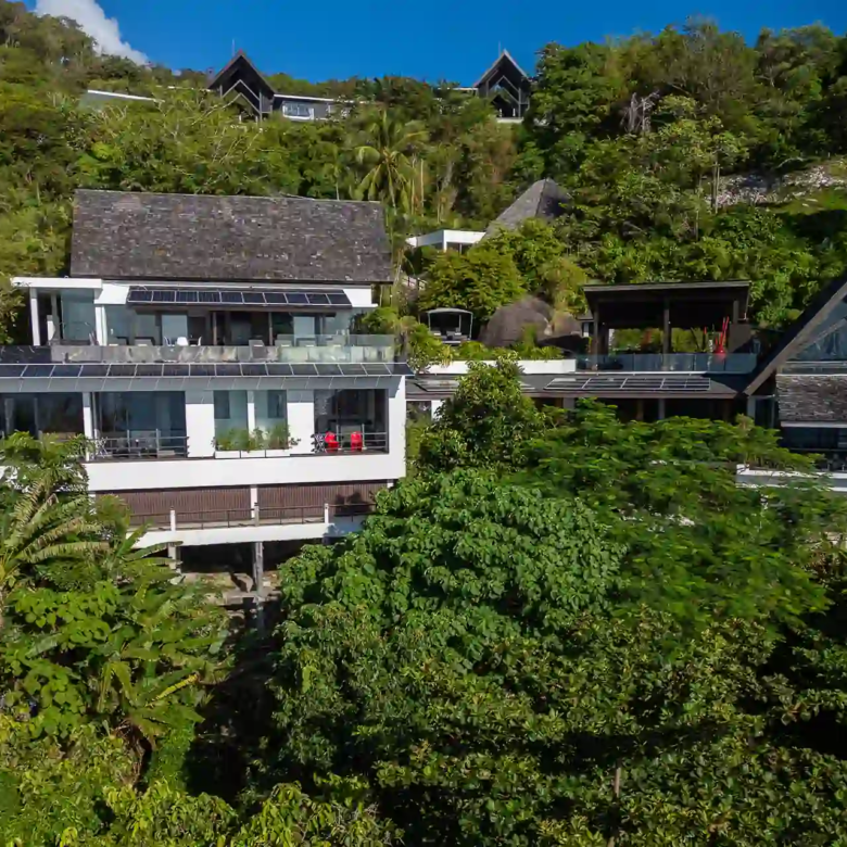Villa Yin Kamala Headland hillside exterior with lush Kamala views