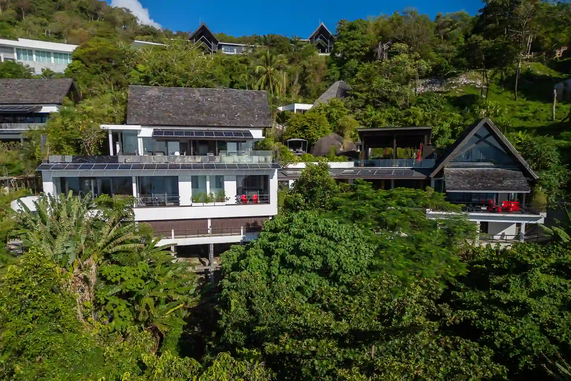 Villa Yin Kamala Headland hillside exterior with lush Kamala views