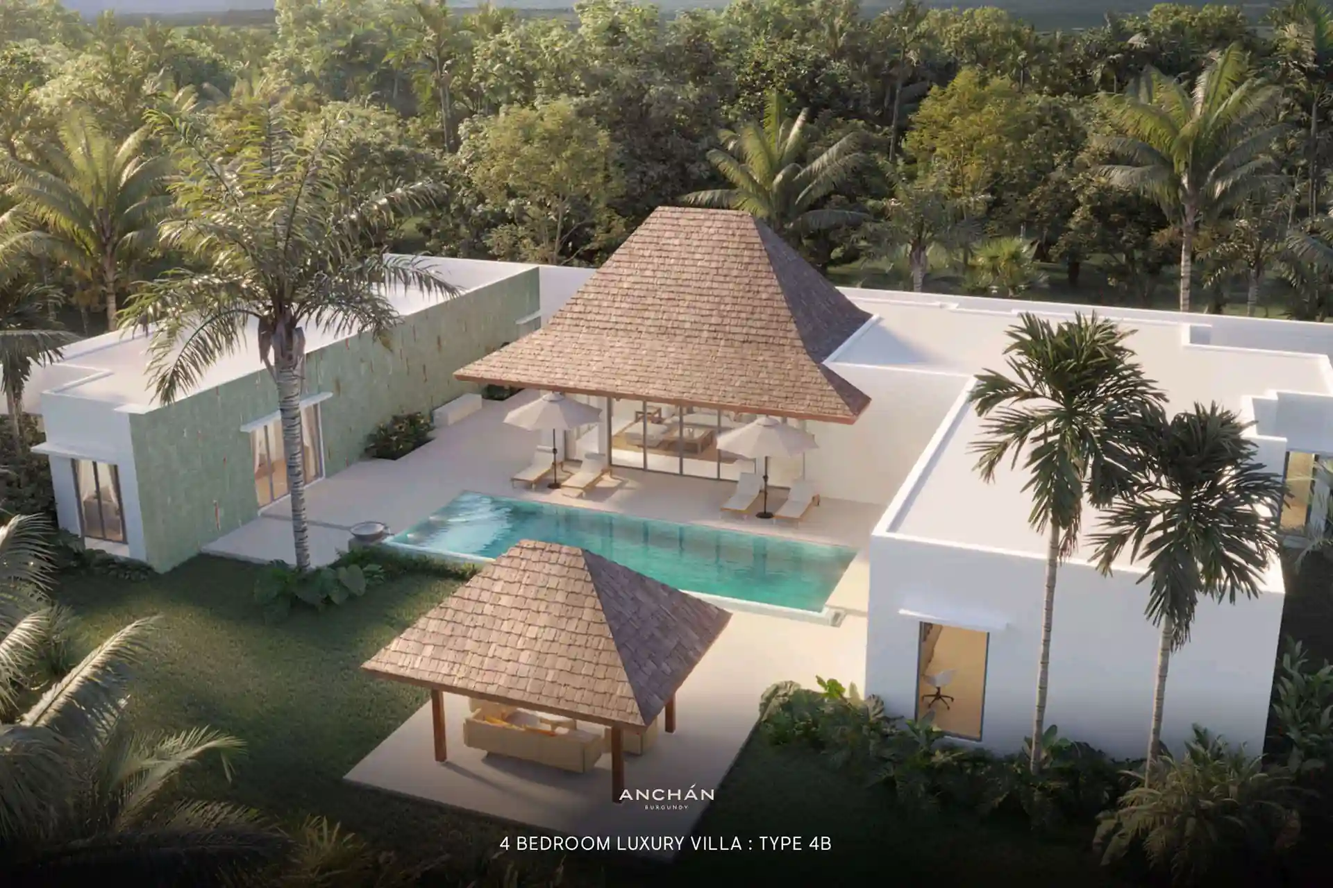 Anchan Burgundy Cherng Talay 4 bedroom luxury pool villa exterior