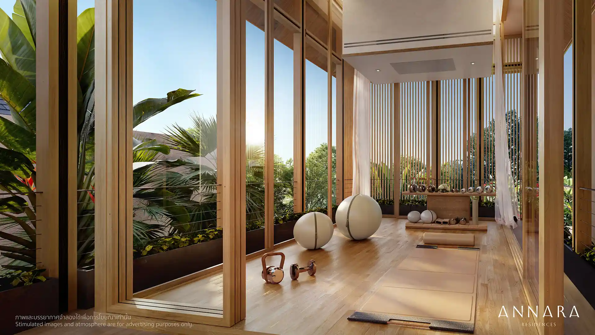 Annara Residences Pasak Phuket private yoga studio with treehouse-style panoramic views