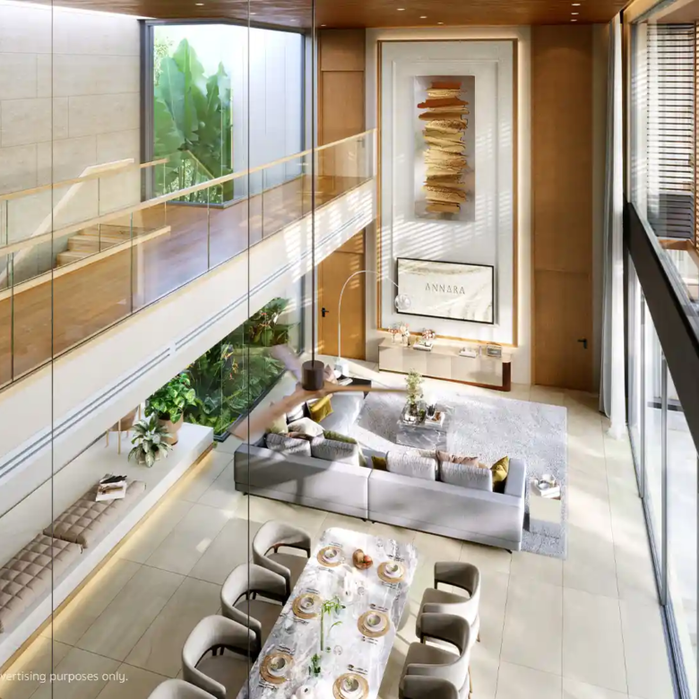 Annara Residences Pasak Phuket Type L double volume living and dining area
