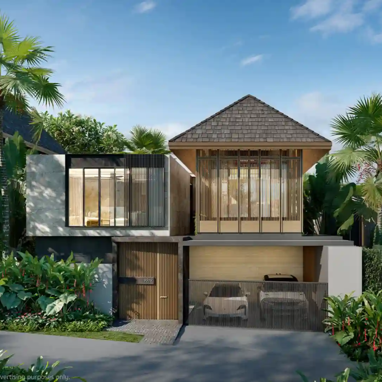 Annara Residences Pasak Phuket Type L villa modern front facade with garage