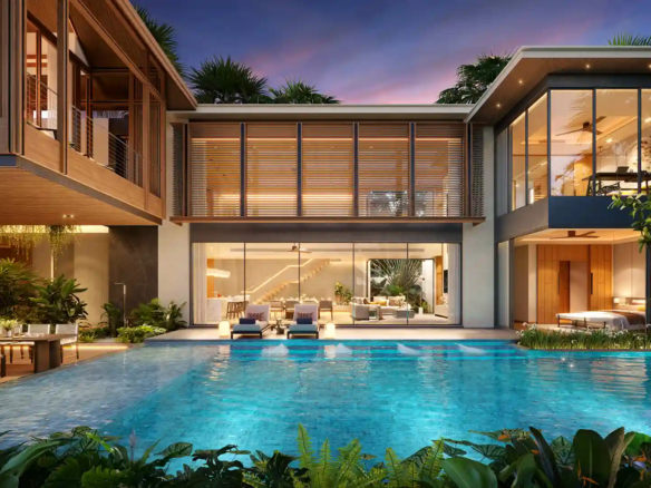 Annara Residences Pasak Phuket Type L expansive poolside facade of luxury villa