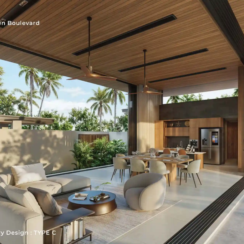 Botanica Green Boulevard Pool Villas open-plan living pavilion in Phuket