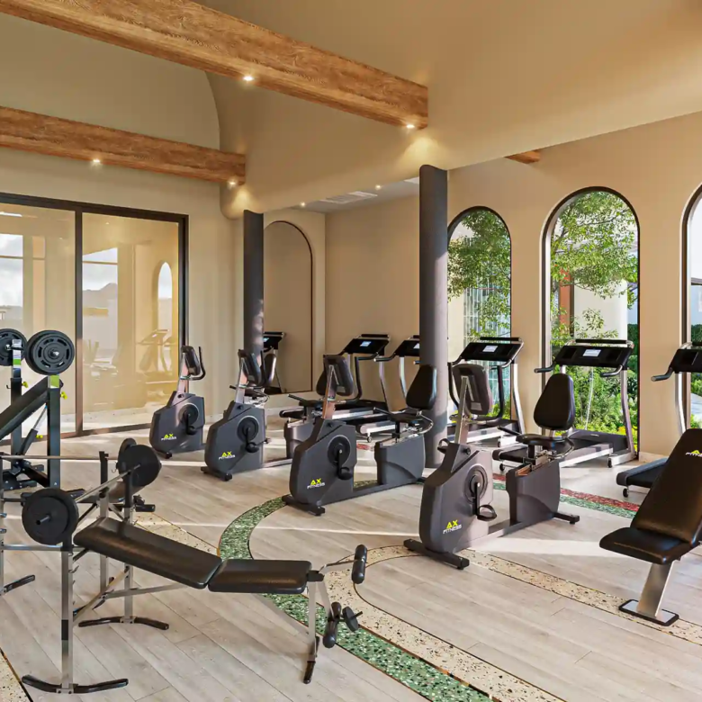 Botanica Pru Jampa Pool Villas fully equipped fitness and cardio gym