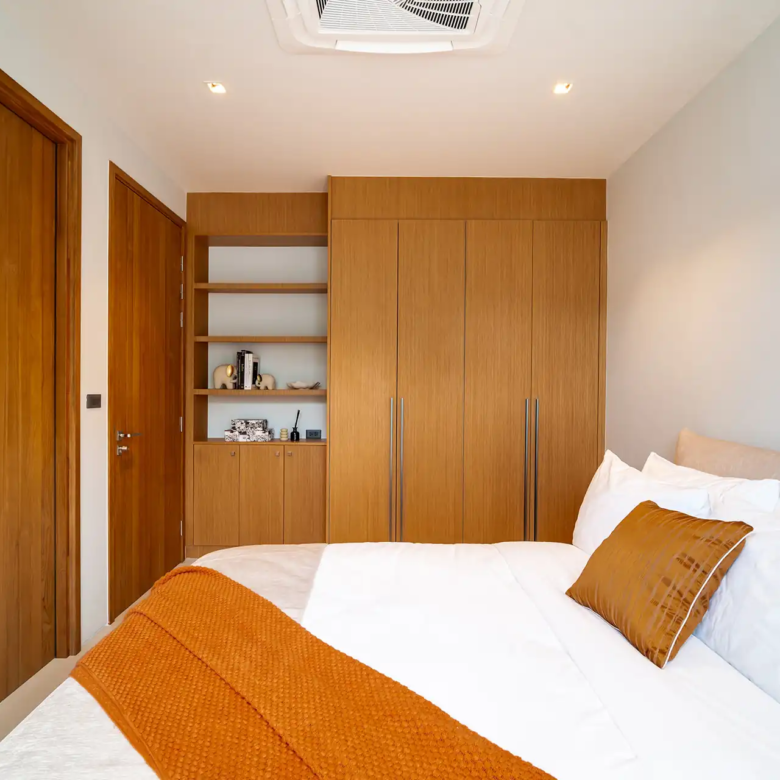 Botanica Wisdom near UWC International School guest bedroom with full wardrobes