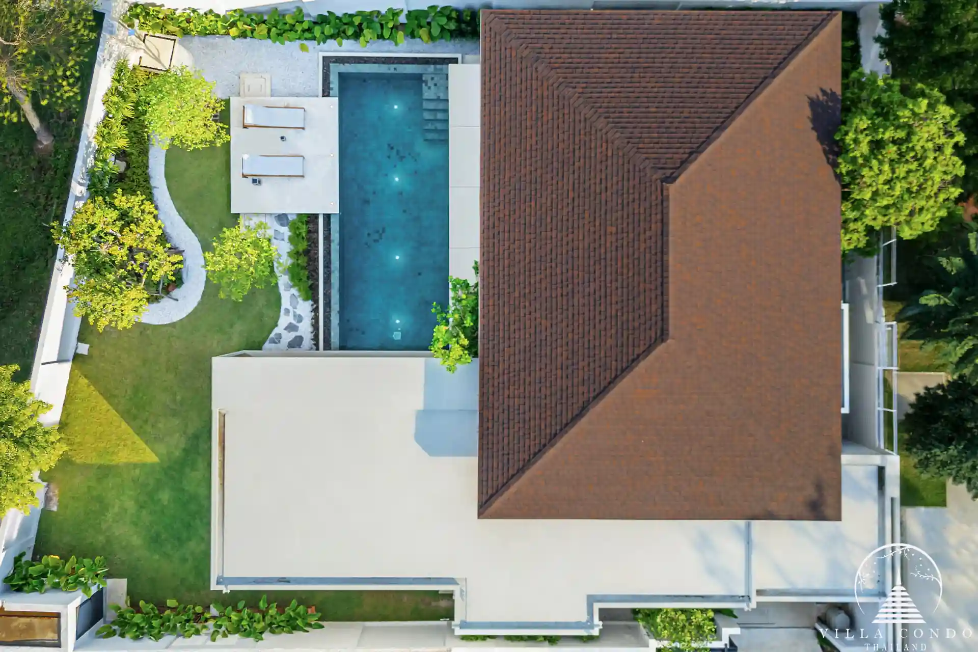Botanica Wisdom near UWC International School roof layout Botanica Wisdom near UWC International School aerial roof and pool layout