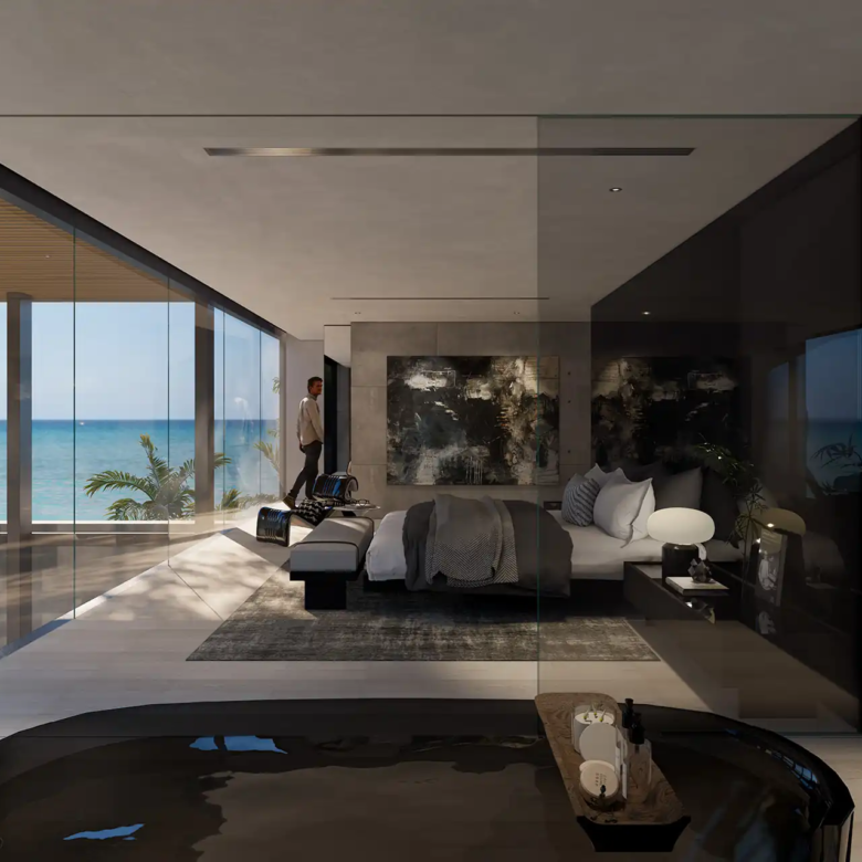 Sea Theatre Beachfront Rawai oceanfront master suite with panoramic sea view