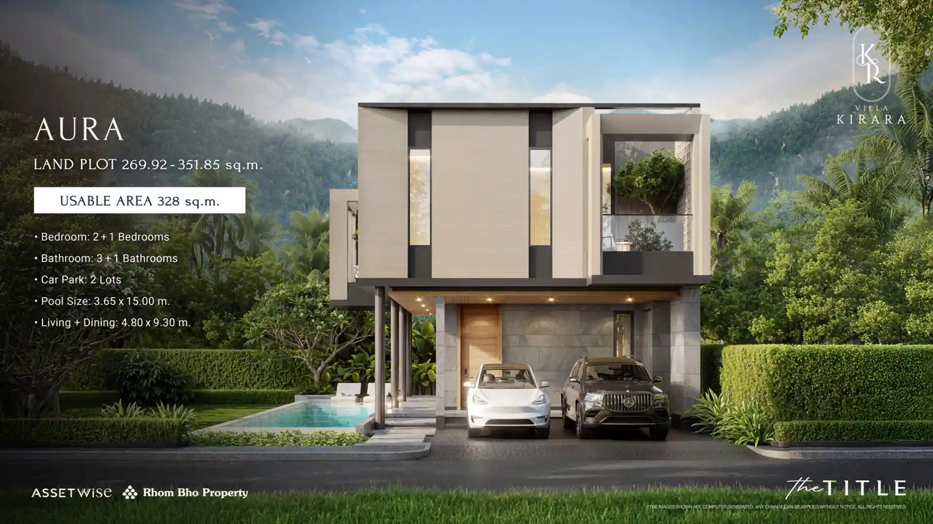 Villa Kirara Pool Villas, Cherng Talay Aura two-storey villa with side pool
