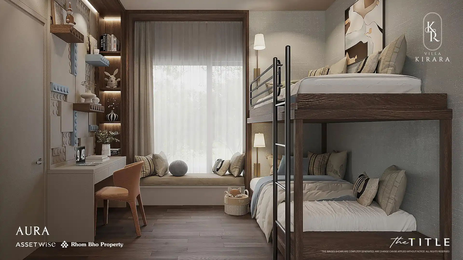 Villa Kirara Pool Villas, Cherng Talay family bunk bedroom