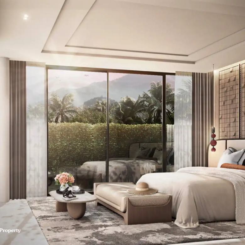 Villa Kirara Pool Villas, Cherng Talay Lyra master bedroom with mountain panorama