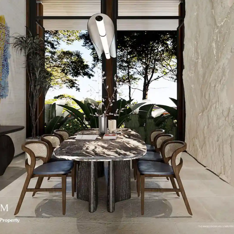 Villa Kirara Pool Villas, Cherng Talay private meeting room with garden backdrop
