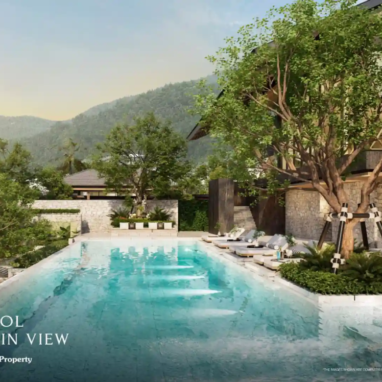 Villa Kirara Pool Villas, Cherng Talay mountain-view communal swimming pool deck