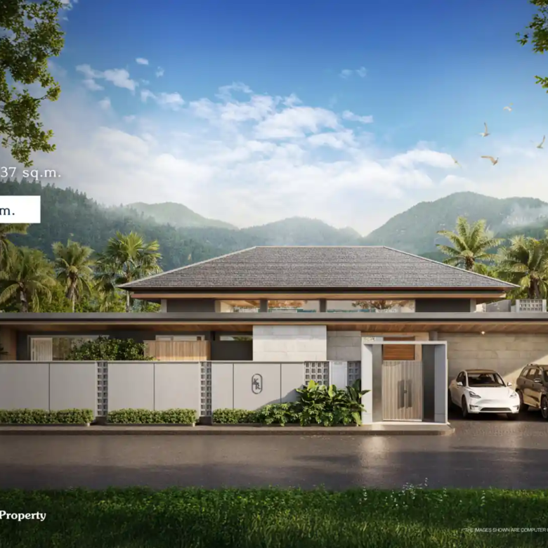 Villa Kirara Pool Villas, Cherng Talay Myrrha single-storey pool villa facade