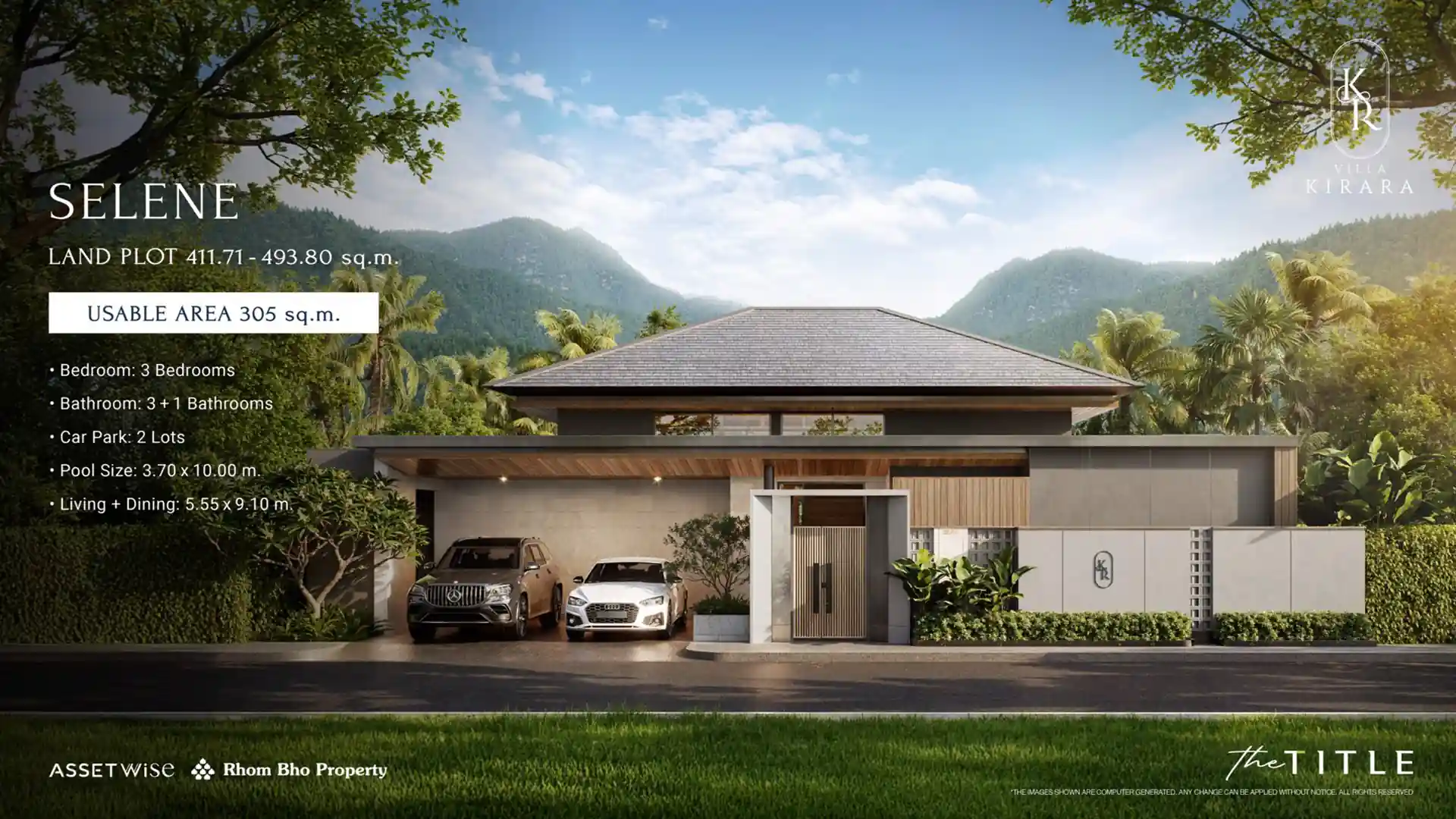 Villa Kirara Pool Villas, Cherng Talay Selene three-bedroom compact pool home
