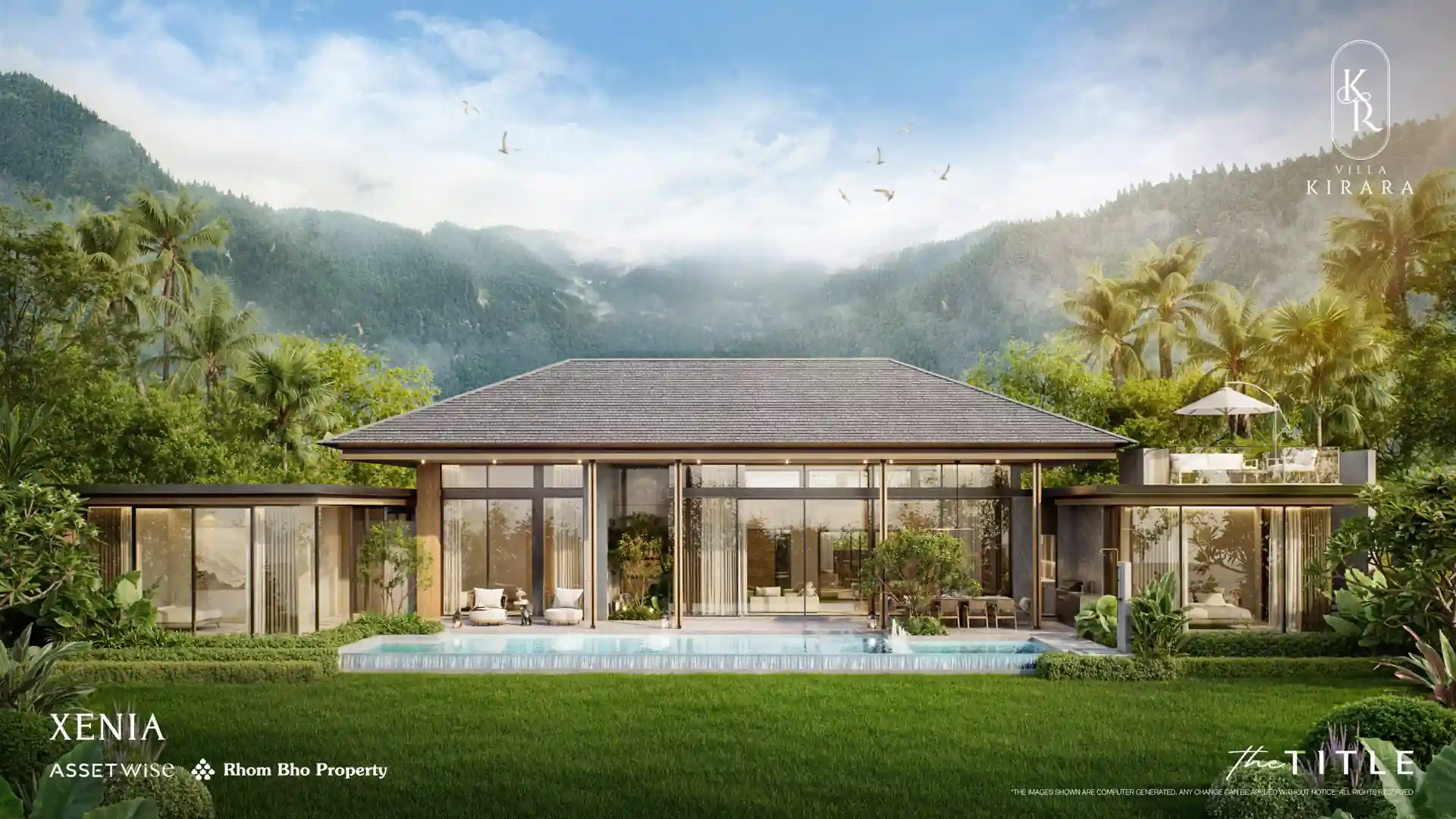 Villa Kirara Pool Villas, Cherng Talay Xenia villa with lawn and long pool