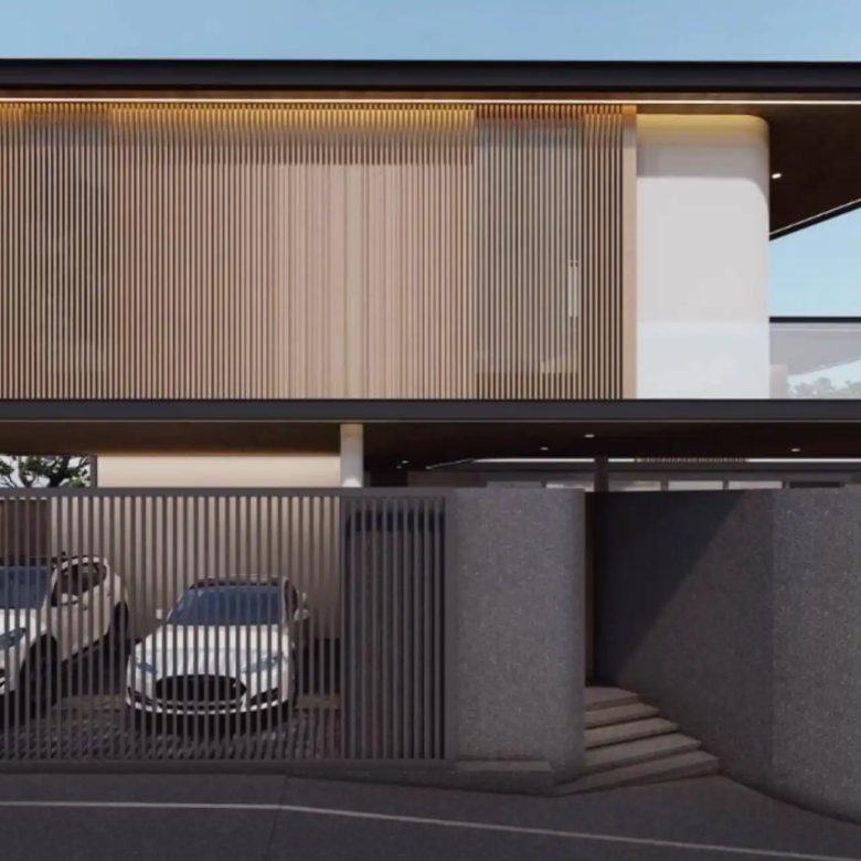 Nature's Rest Villa Cherng Talay modern street facade with carport