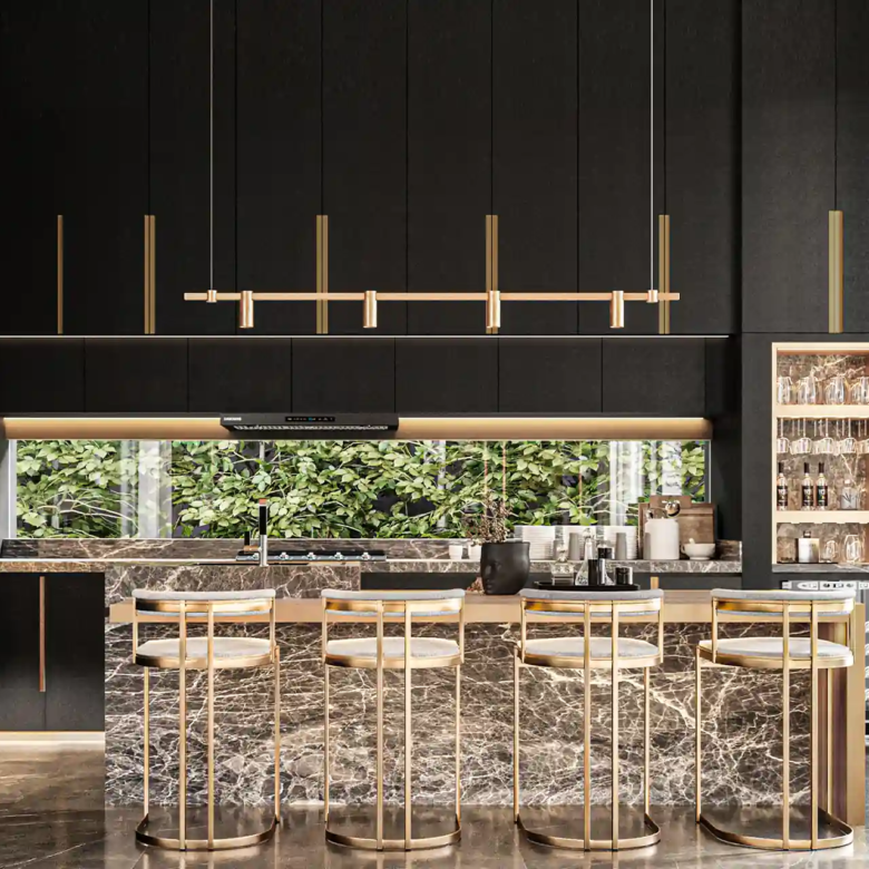 Nature's Rest Villa Cherng Talay luxury kitchen with marble island bar