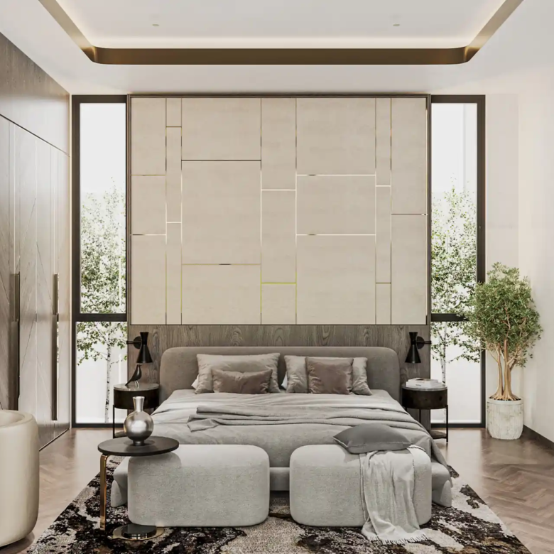 Nature's Rest Villa Cherng Talay elegant master bedroom with warm tones