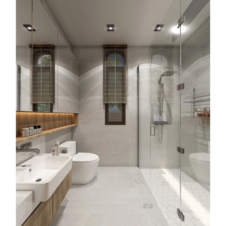 Rungtiva Private Pool Villas bathroom with glass shower enclosure