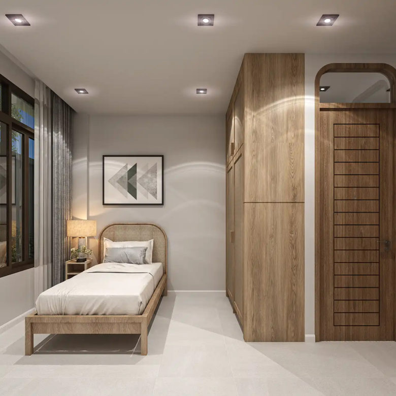 Rungtiva Private Pool Villas bedroom with cozy single bed