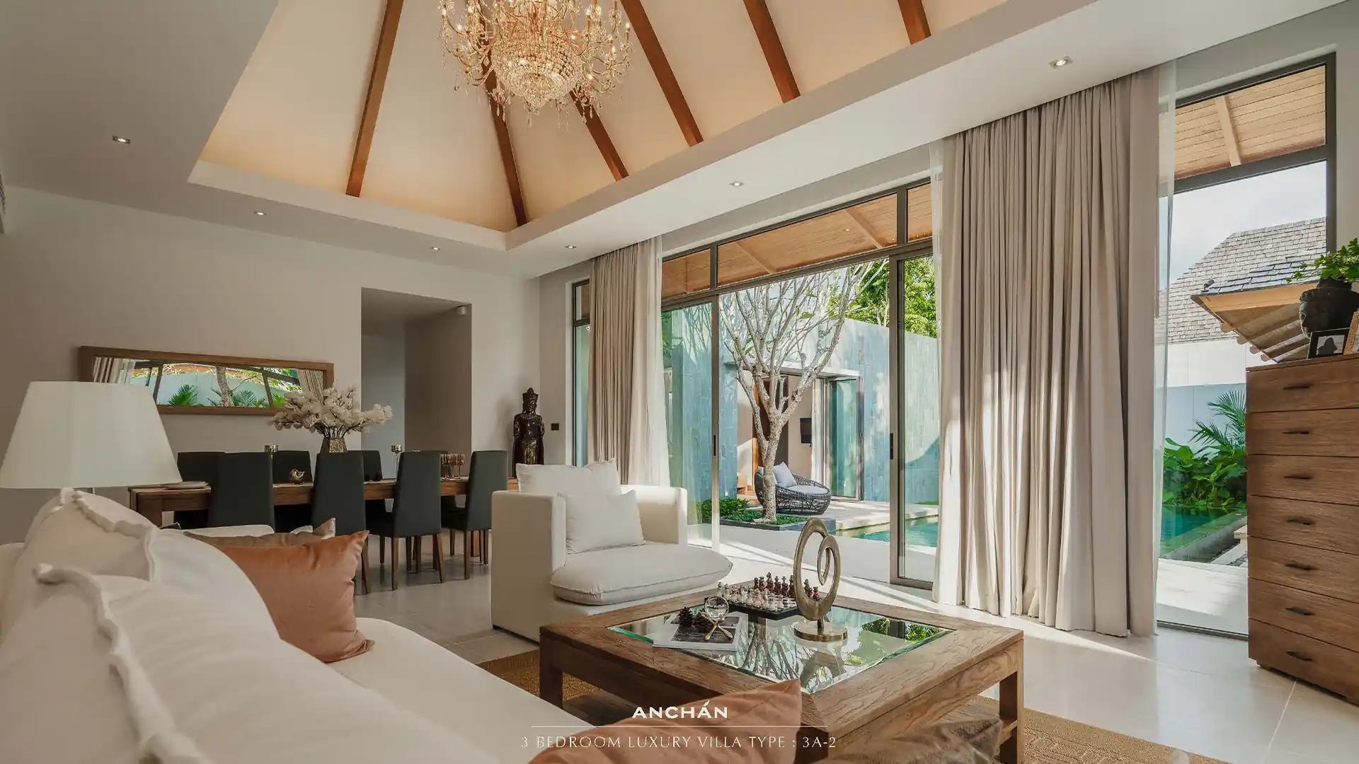 Anchan Sunscape Thep Krasattri living area with courtyard view