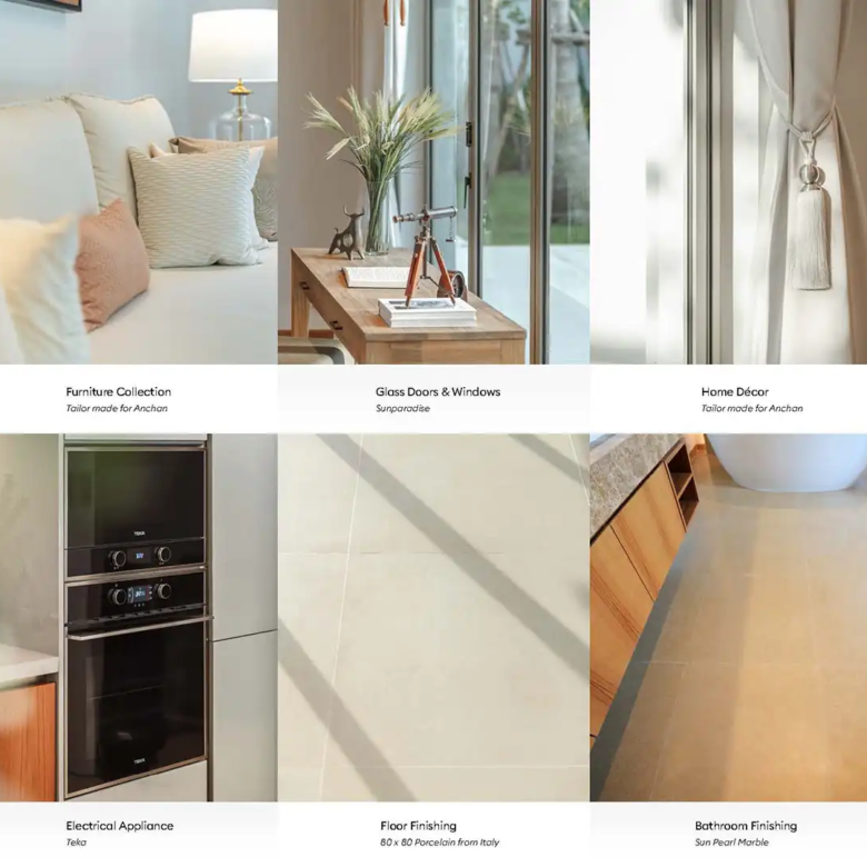 Anchan Sunscape Thep Krasattri premium materials and finishing specifications