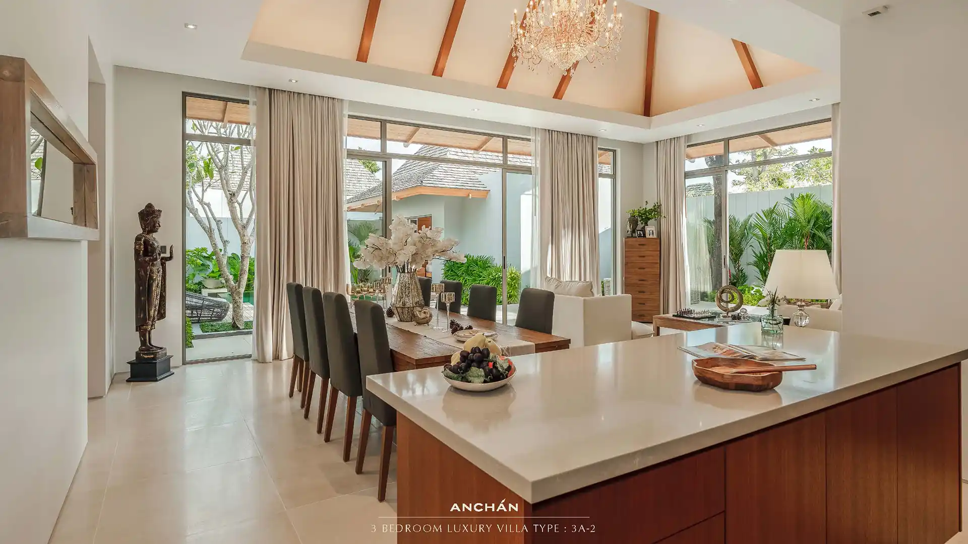 Anchan Sunscape Thep Krasattri kitchen island with dining space