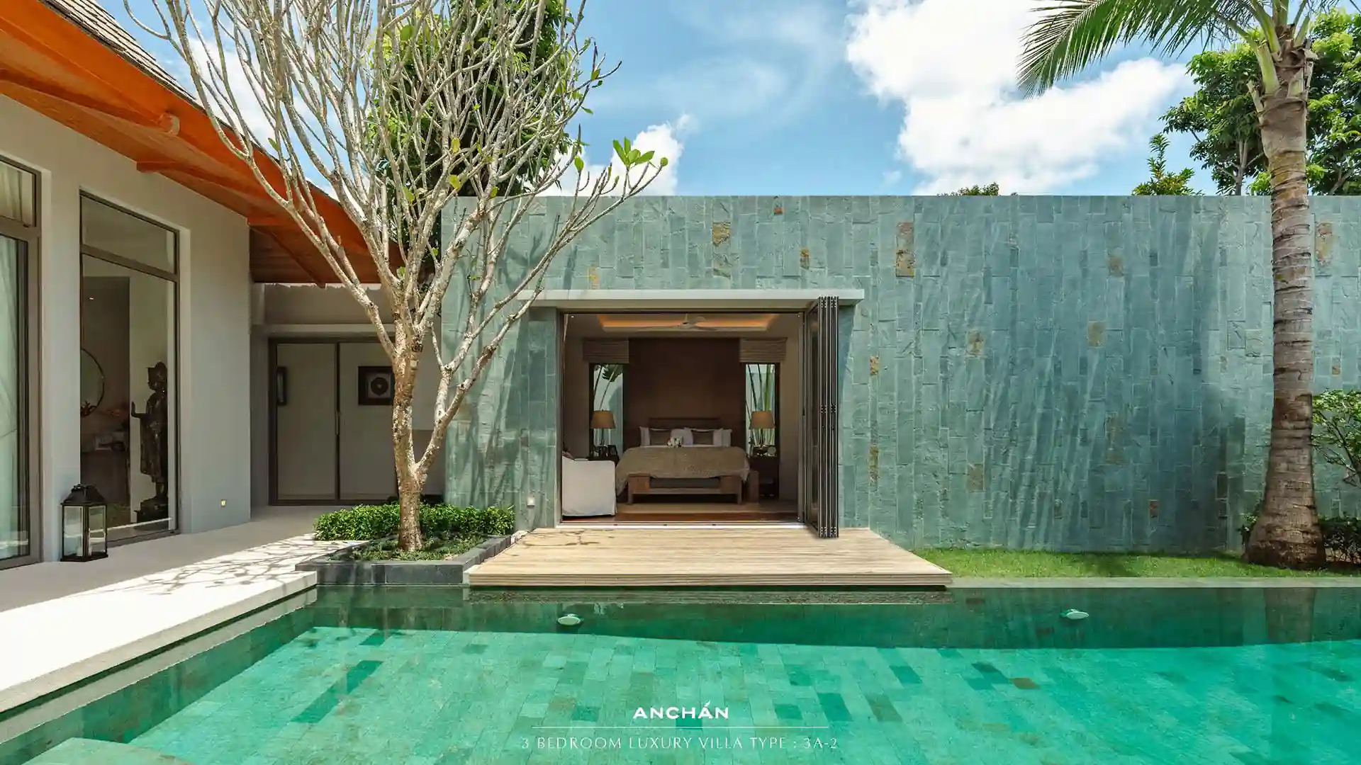 Anchan Sunscape Thep Krasattri pool view suite with stone wall