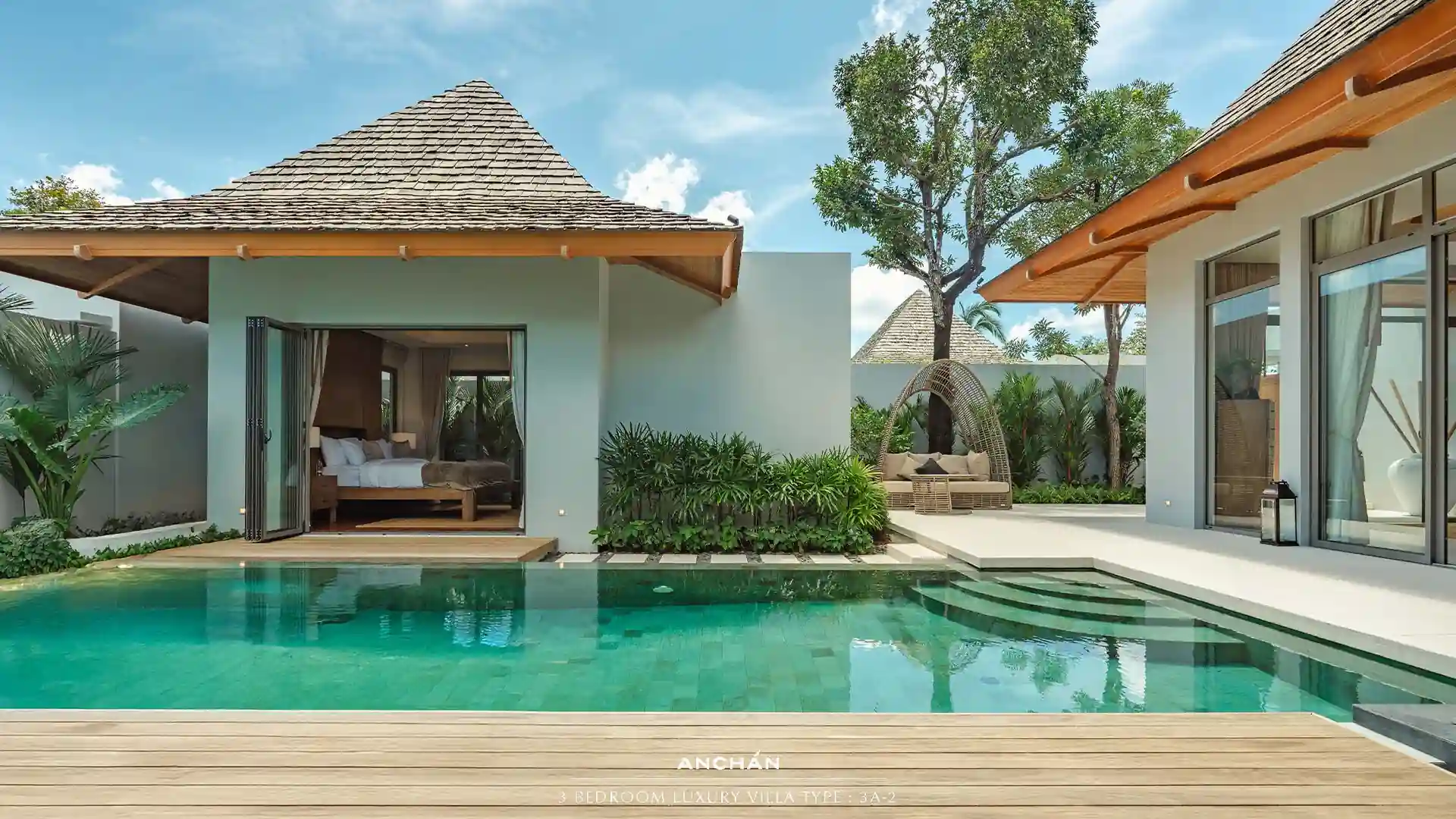 Anchan Sunscape Thep Krasattri pool courtyard with lounge daybed