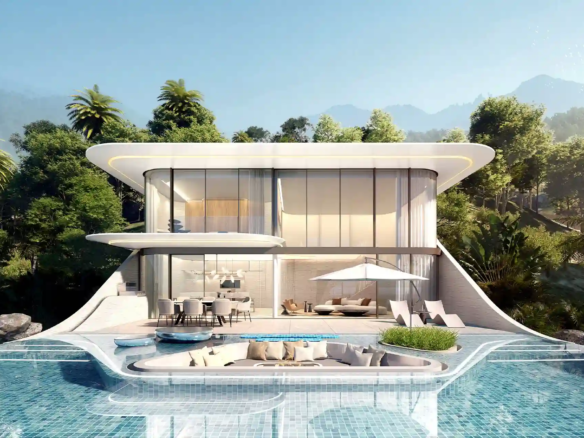Isla Kata Sea View Villa modern exterior with private pool