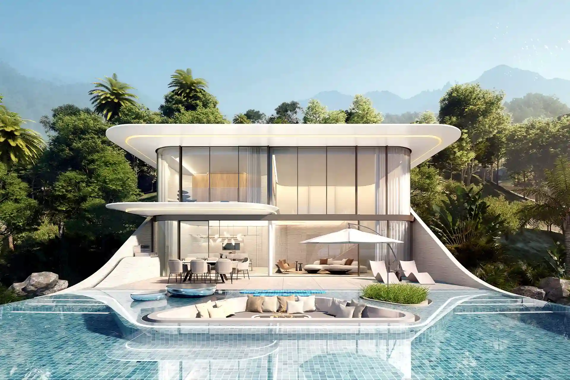 Isla Kata Sea View Villa modern exterior with private pool