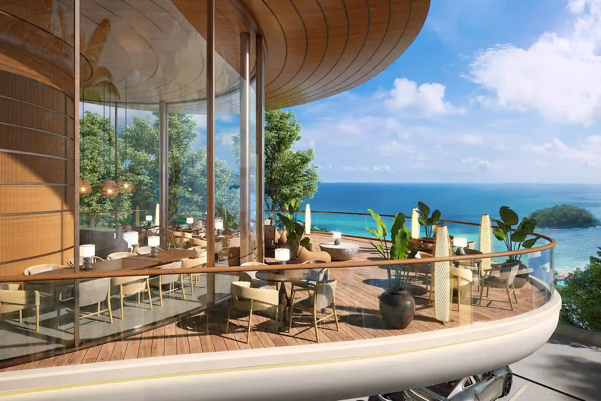 Isla Kata Sea View Villa ocean-view terrace dining deck