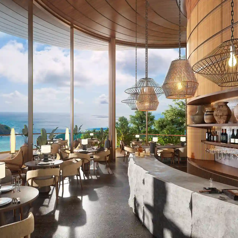 Isla Kata Sea View Villa sea-view restaurant bar interior