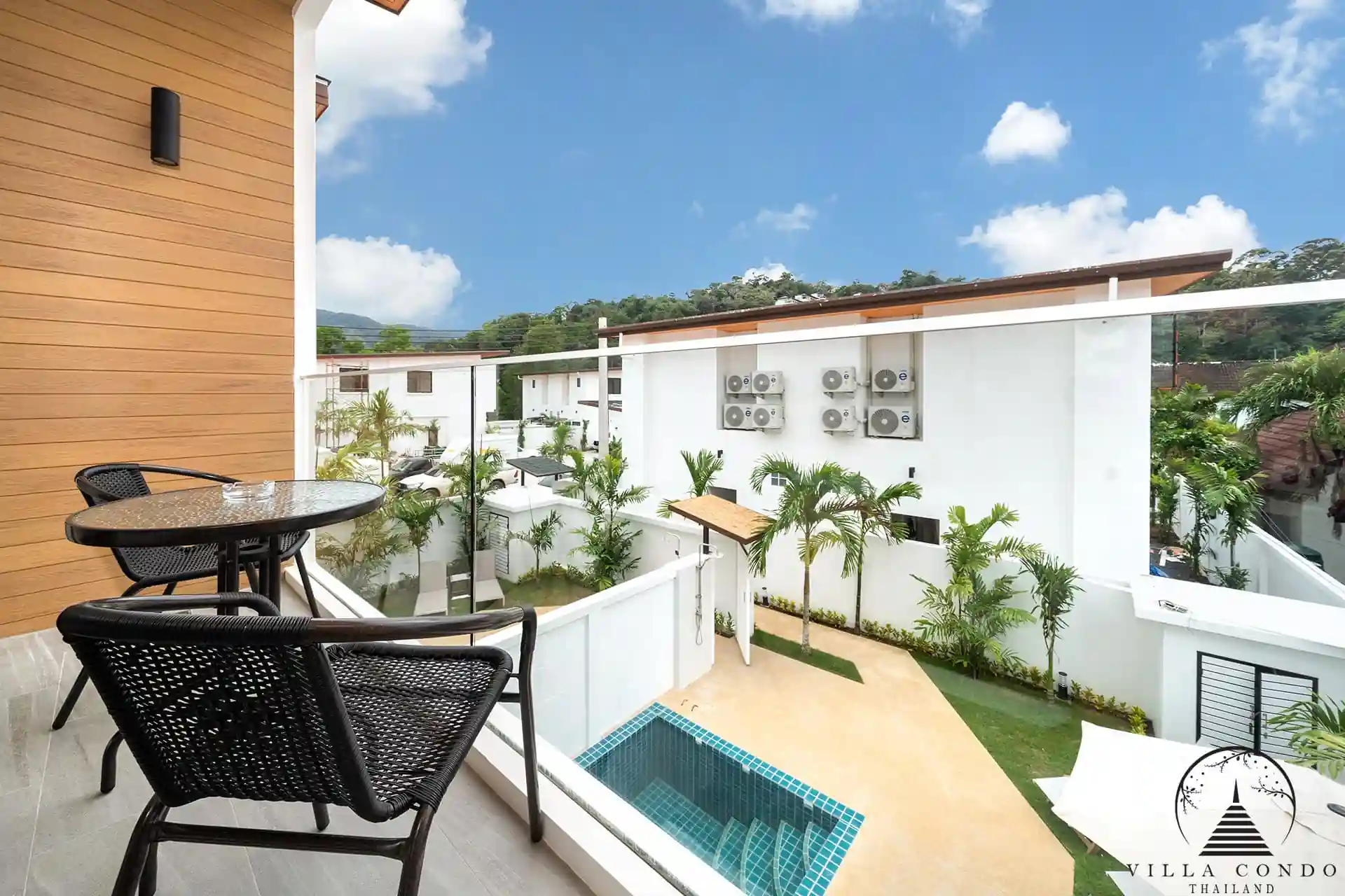 Goldena City Gems Kamala balcony view overlooking pool courtyard