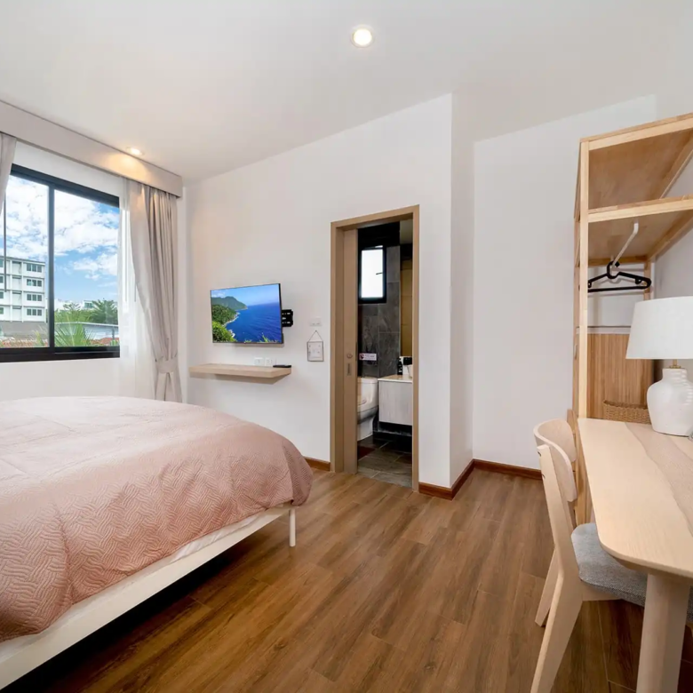 Goldena City Gems Kamala bedroom with wardrobe and vanity area