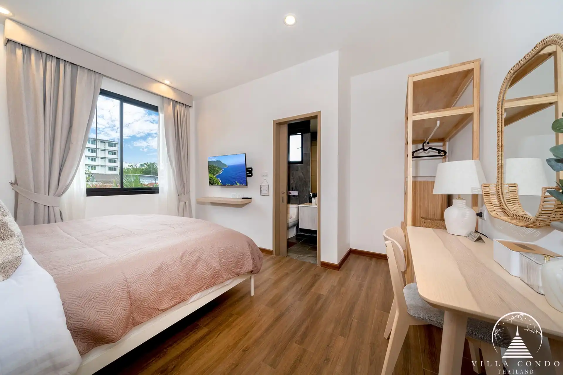 Goldena City Gems Kamala bedroom with wardrobe and vanity area