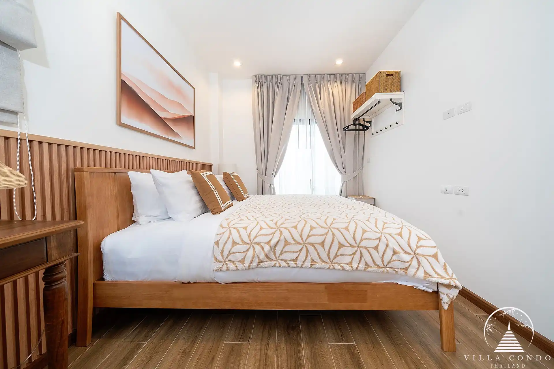 Goldena City Gems Kamala wide bedroom shot in natural tones